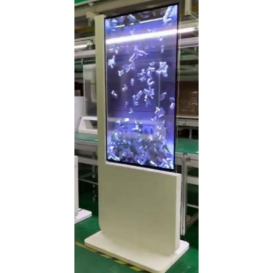 55inch OLED transparan digital Amoled tampilan layar tutul