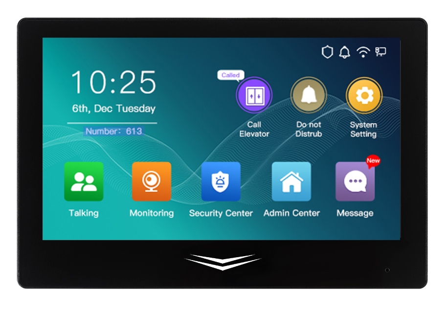 7 inci Indoor Intercom Doorbell Kanggo Villa Video Telpon Villa
