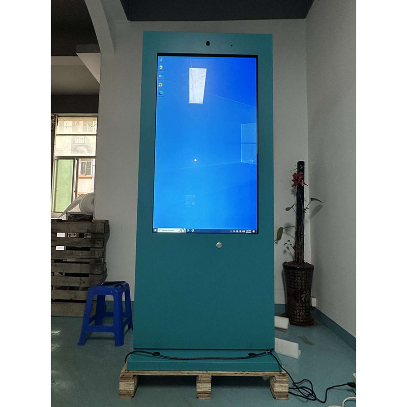 Outdoor 43 nganti 86 inch Floor standing 2500nits Kiosk 4K Digital Signage