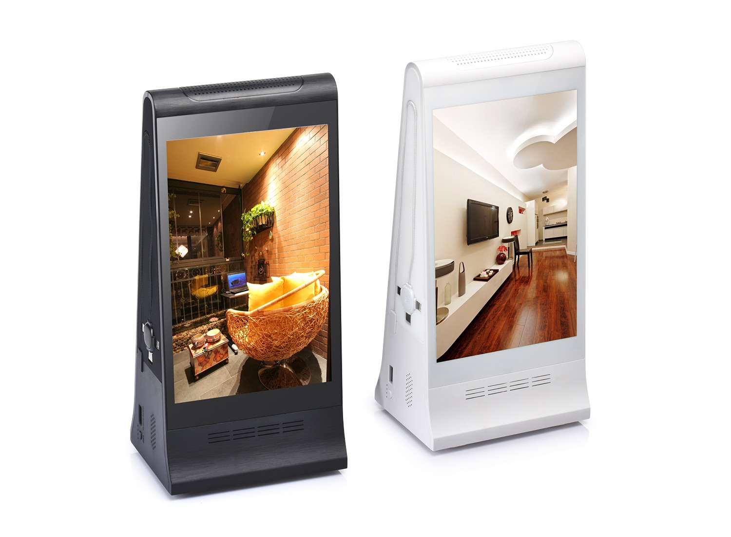 WiFi Dual sisih 8 Inch Tabletop Digital kiosk